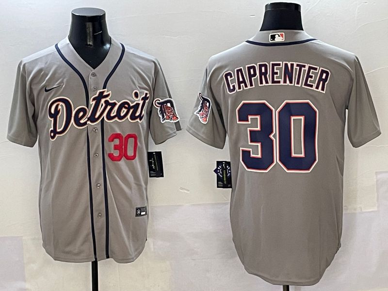 Men Detroit Tigers #30 Caprenter Grey Game Nike 2025 MLB Jersey style 5074